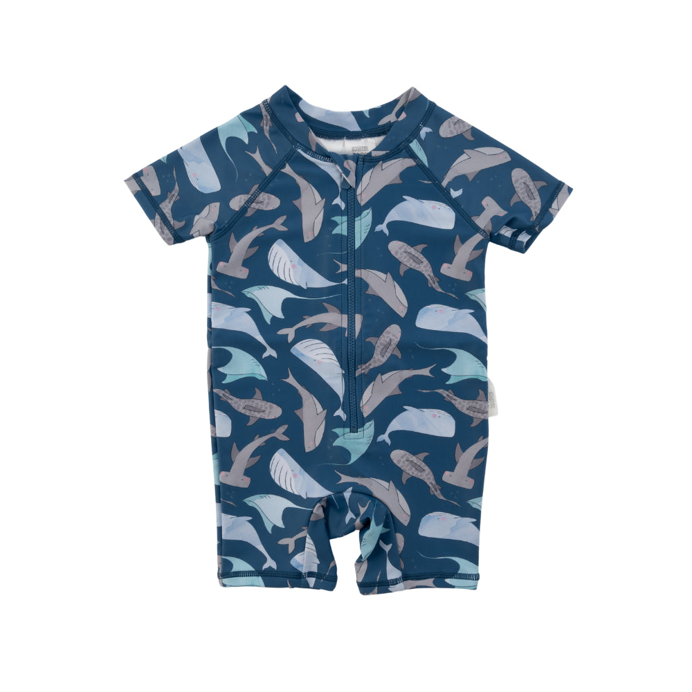 Baby Swim Short Sleeve All in One 2y  - UNDER THE SEA